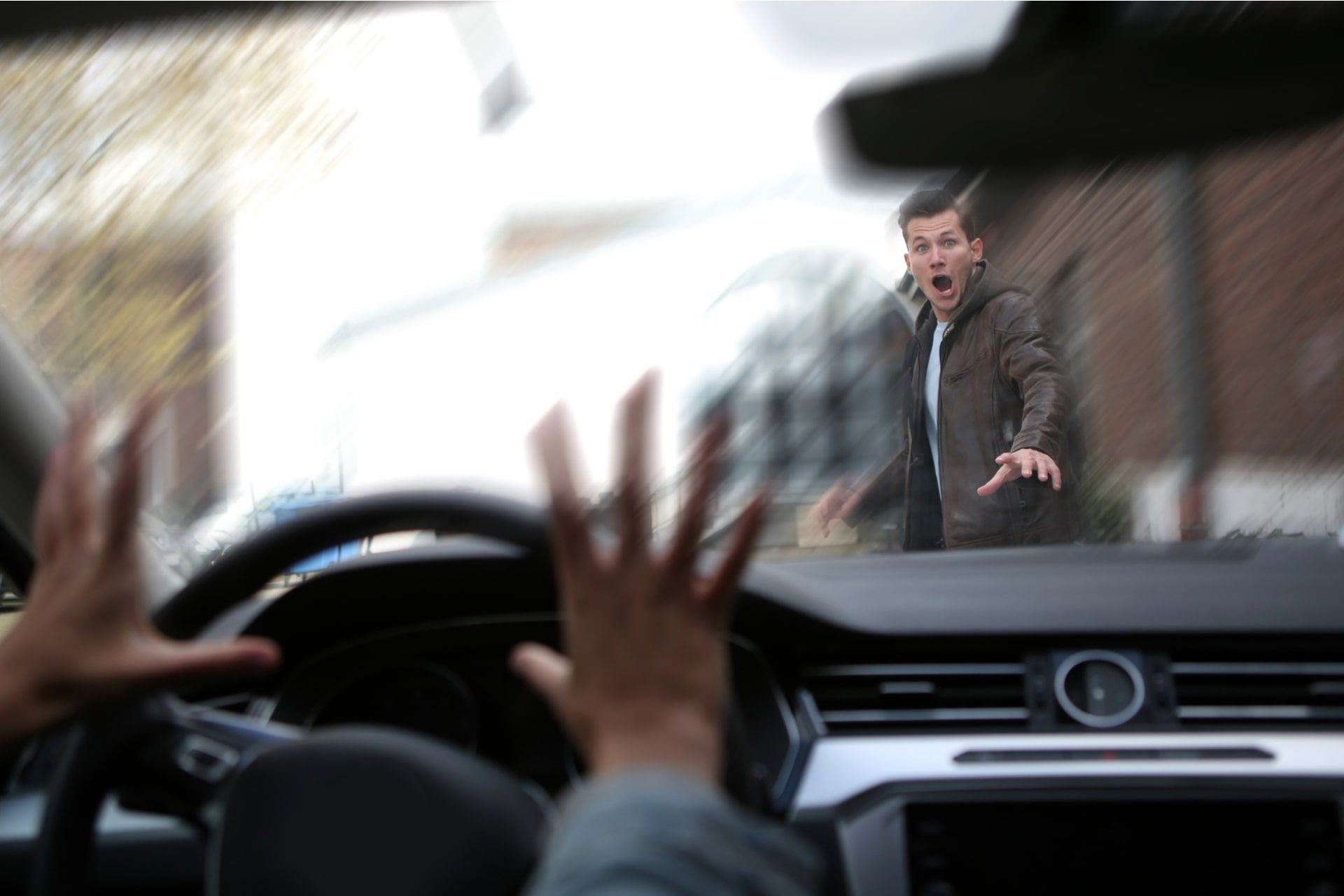 A driver avoiding a devastating pedestrian accident in Dallas TX