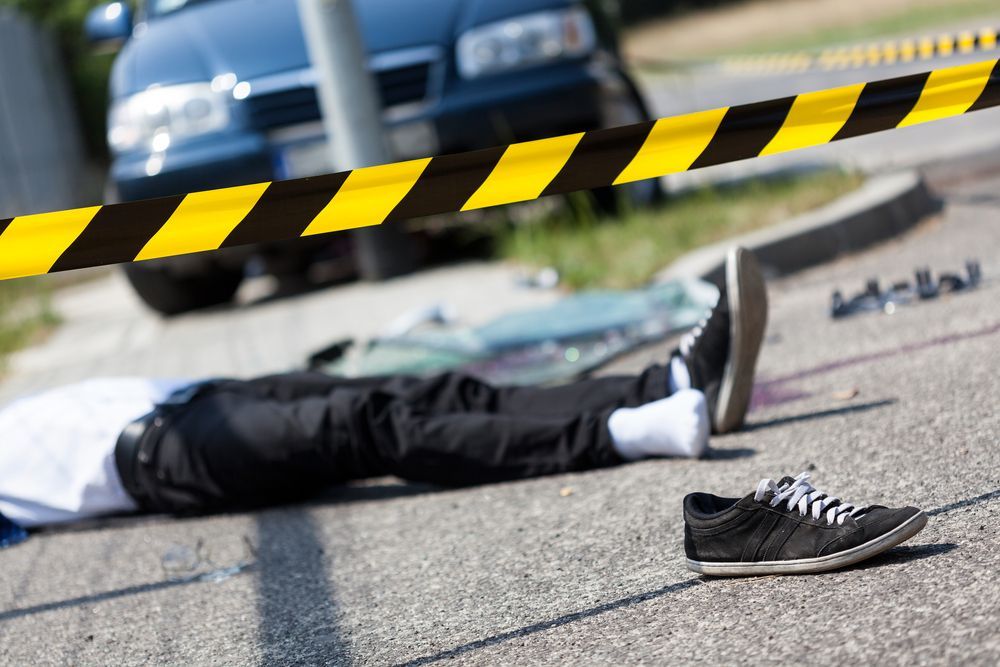 Person in the Road After Pedestrian Accident