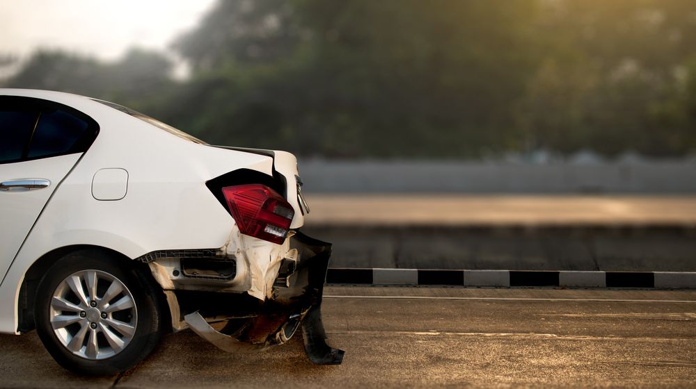 Vehicle after a hit and run accident